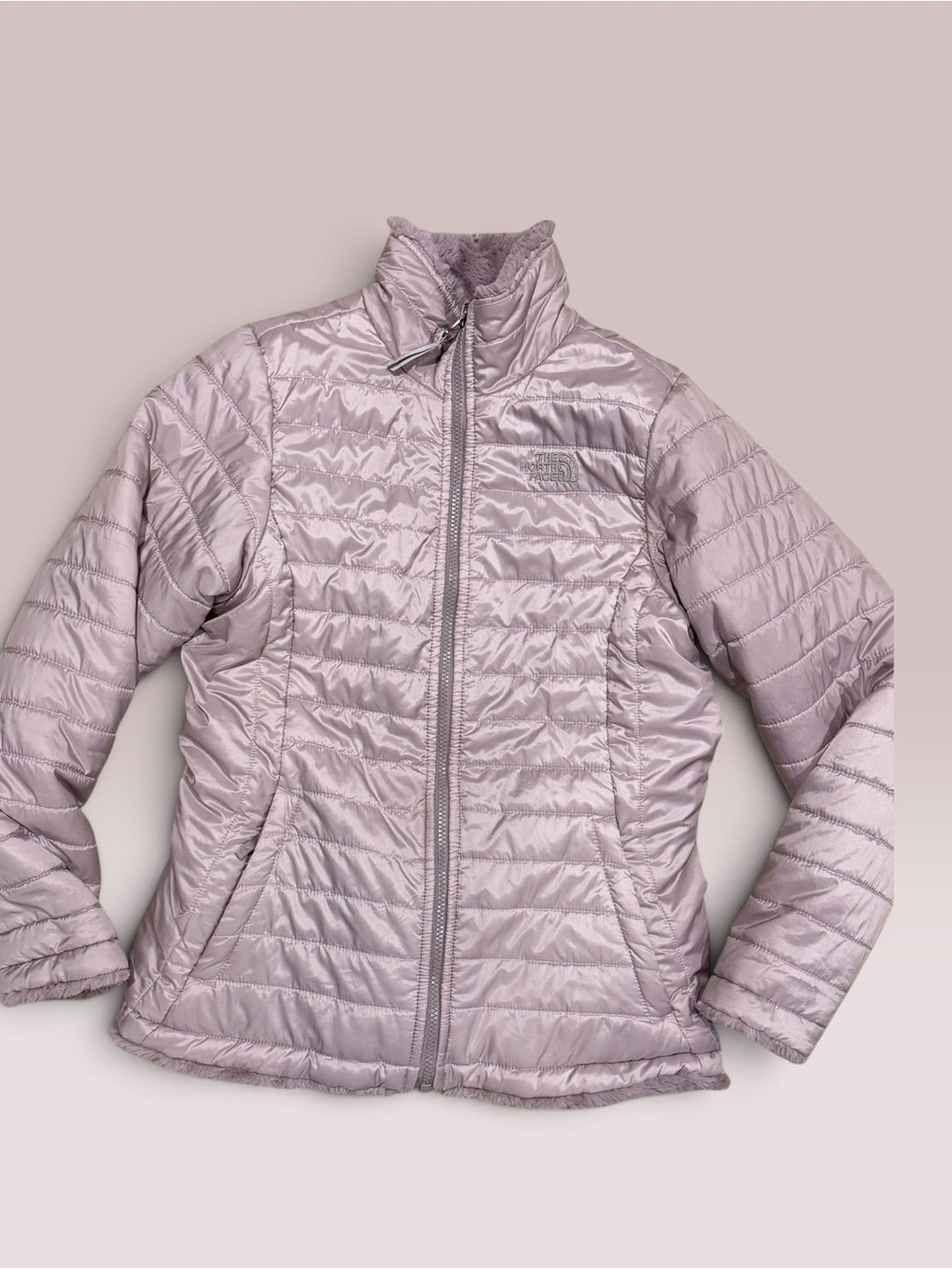 The North Face Kids’ Lightweight Quilted Reversible Puffer Jacket Light Mauve XL